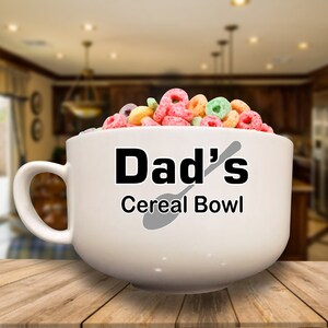 Large 32 ounce 5.5 Inch diameter Personalized Cereal Bowl
