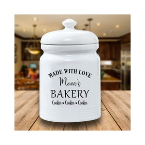 Personalized Etched Glass Cookie Jar 