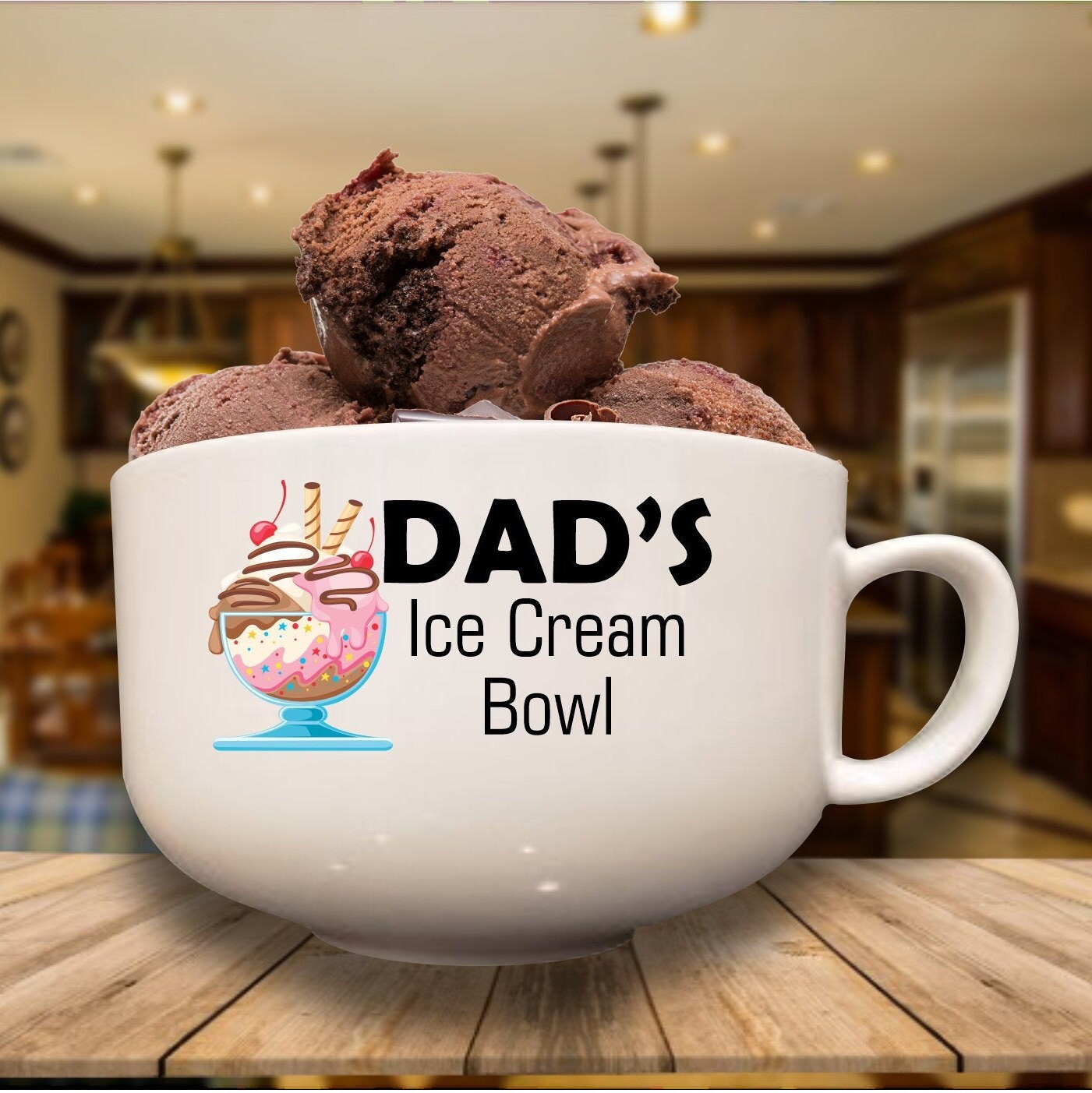Large 32 ounce 5.5 Inch diameter Personalized bowl,  Large Personaliz…