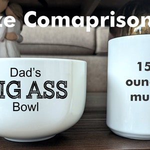 5.5 Inch diameter Personalized Cereal Bowl See Comparison Photo image 2