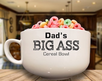 5.5 Inch diameter Personalized Cereal Bowl - See Comparison Photo