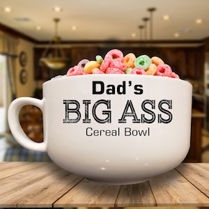 5.5 Inch diameter Personalized Cereal Bowl - See Comparison Photo