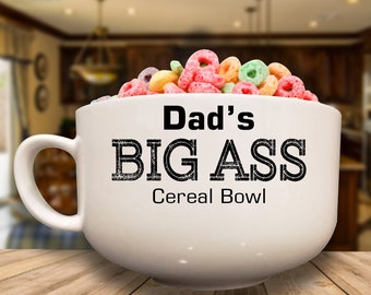 5.5 Inch diameter Personalized Cereal Bowl - See Comparison Photo