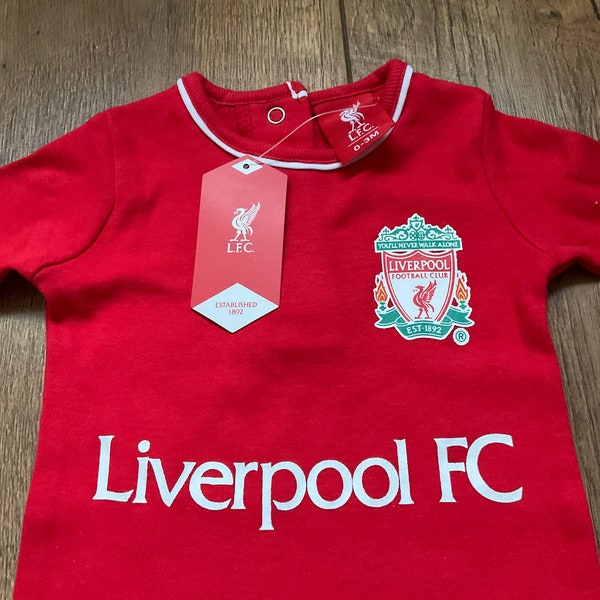 Personalised Liverpool FC Baby Sleepsuits Official Liverpool FC Babygrows