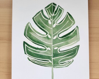 6x9 Lined Monstera PRINT