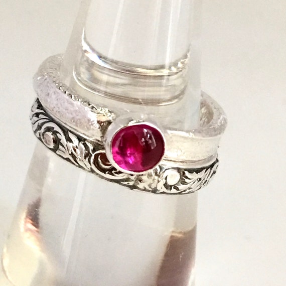 ruby rings set in sterling silver