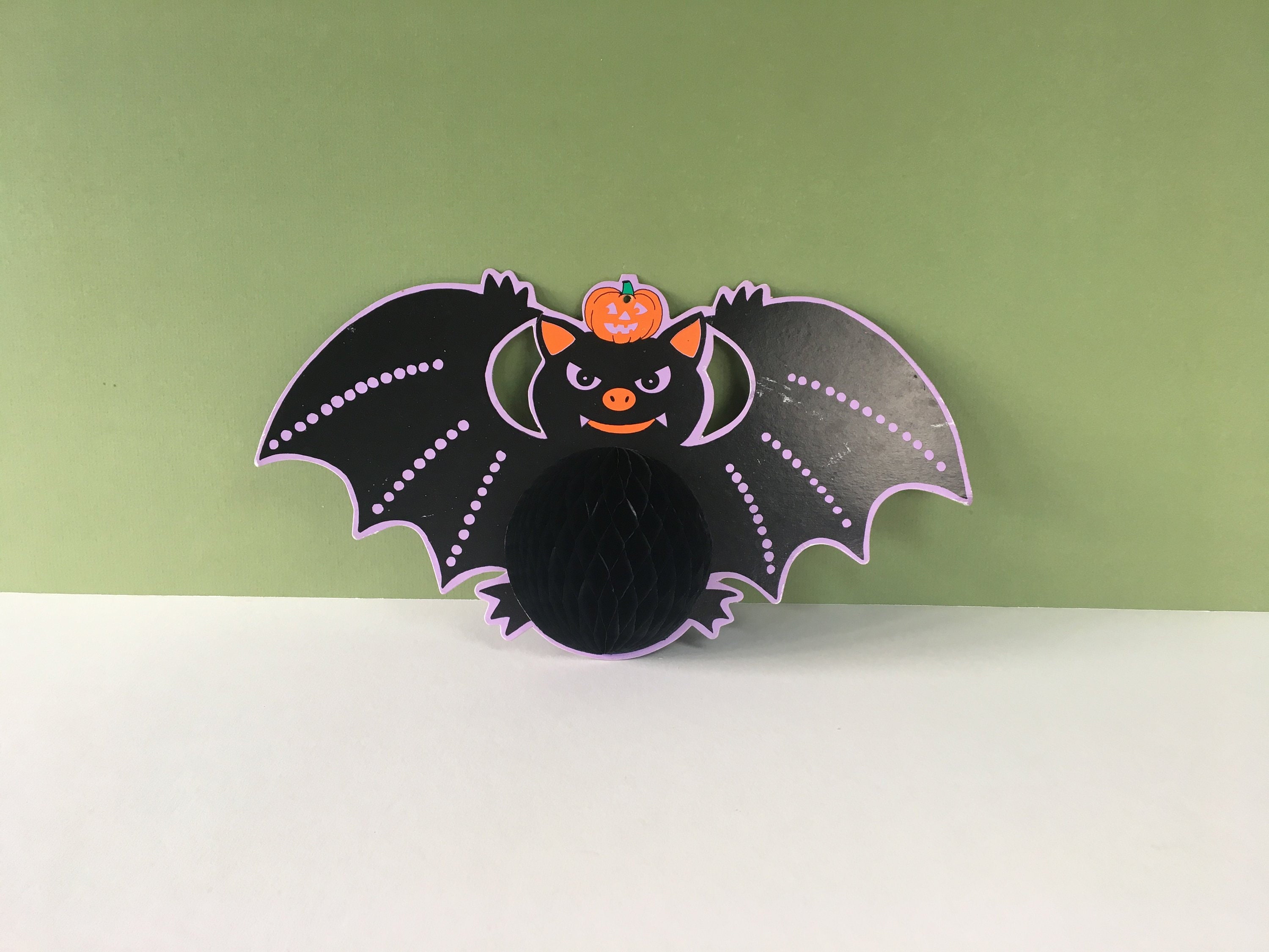 Vintage Halloween Bat Die Cut Halloween Die Cut Halloween Etsy