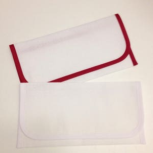 Pochette da ricamo a punto croce, tela aida e nastro colore a scelta