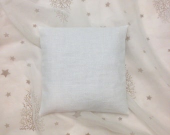 Wedding ring cushion, ready to embroider cross stitch