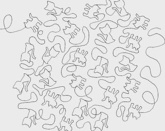 Diseño de bordado de gatos, gatitos, caprichoso, bordado, diseño de bordado, bordado a máquina, diseño de bordado a máquina, puntadas de acolchado