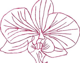 Quiltblok borduurontwerp, orchideeënborduurwerk, orchideeborduurwerk, borduurontwerp, machineborduurwerk, quilten