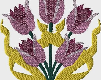 Diseño de bordado a máquina de rosas, diseño de bordado, bordado a máquina, art nouveau, rosa, rosas, flores, floral, morado, flores moradas, cintas