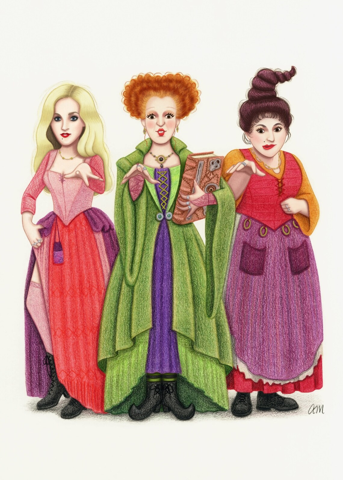 Hocus Pocus Sanderson Sisters Illustration Art Print Etsy UK