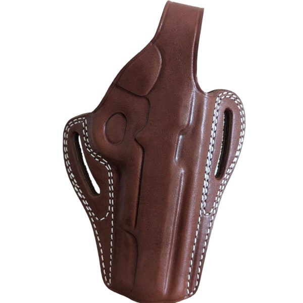 Massimo 1911 OWB Thumb Break Concealed Carry Leather Gun Holster 5"