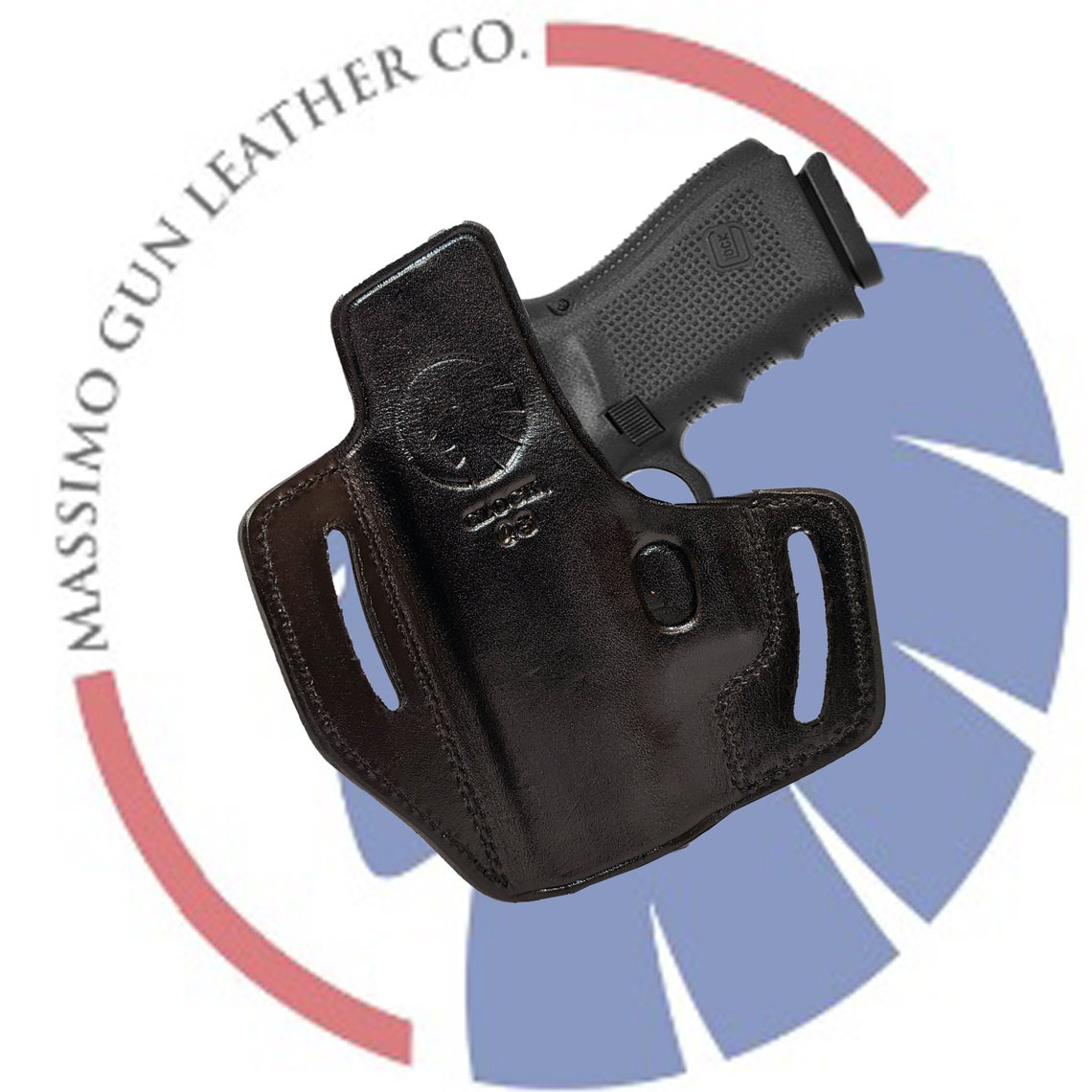 Fits GLOCK 43 9mm OWB Pancake Leather Gun Holster with Comfort Etsy