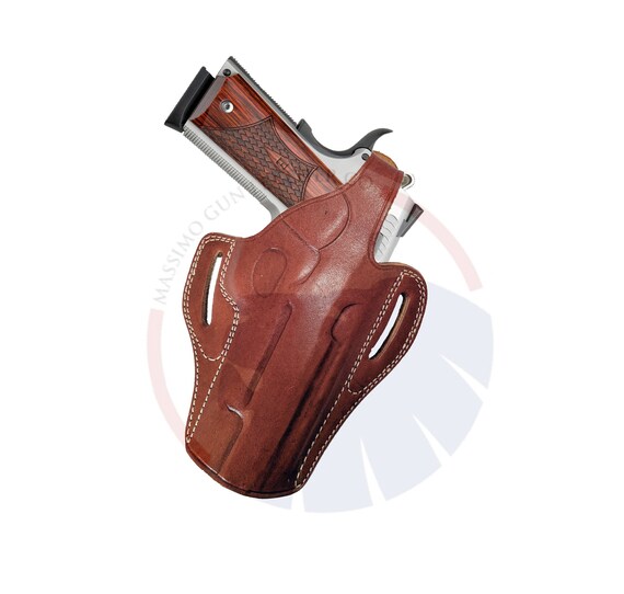 Holsters, Belts & Pouches Canik 55 TP9 OWB Open Top Leather Belt Right Hand Holster Holsters