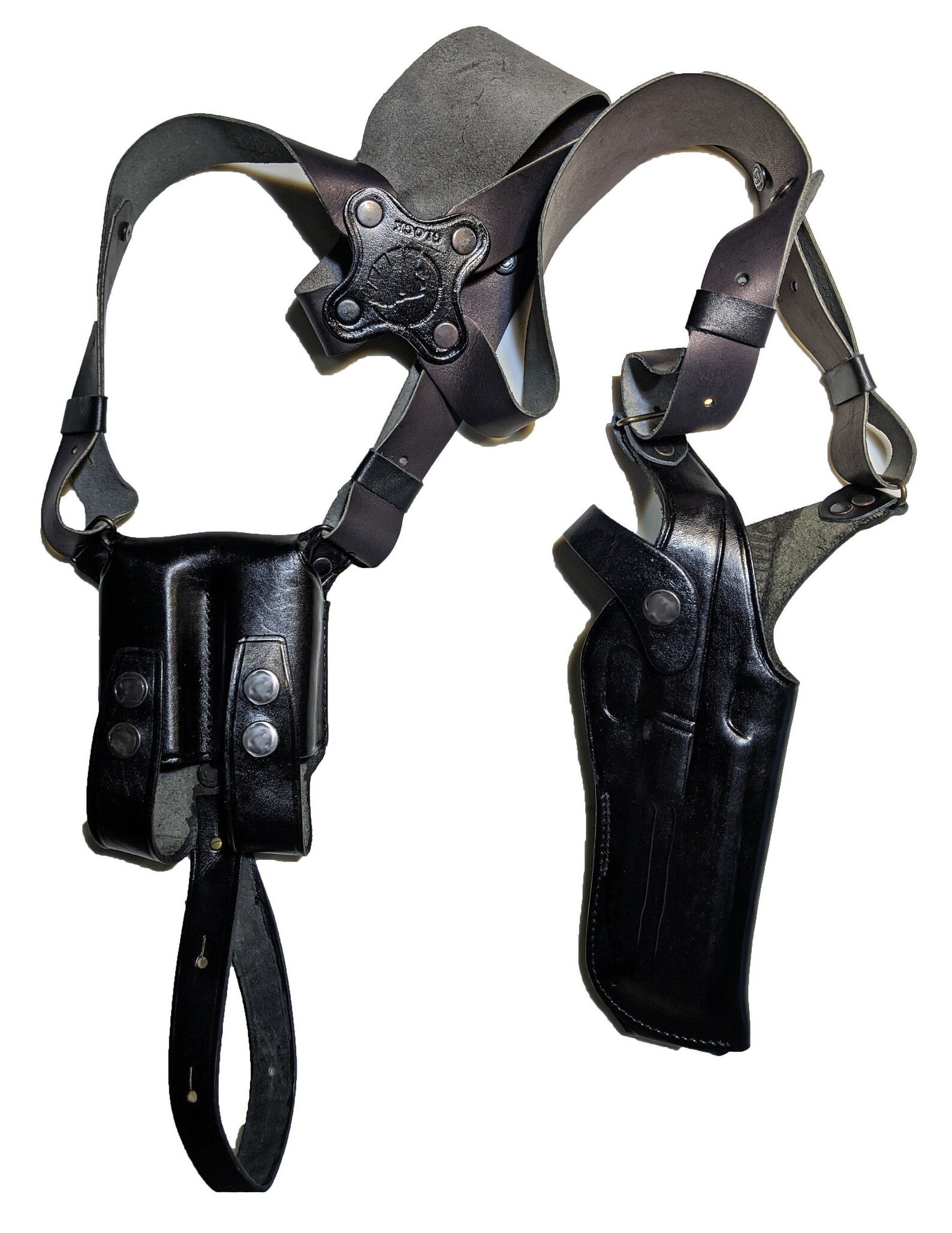Leather Vertical Shoulder Holster Fits GLOCK 17 19 22 23 31 32 34 35