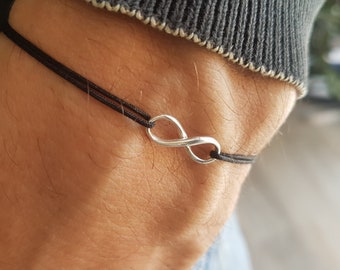 Infinity Bracelet, Couples Bracelet, Infinity Bracelet Men, Thread Bracelet, His And Her Bracelet, Eternity Charm Bracelet, Adjustable, Gift