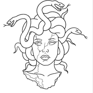 medusa svg file instant download fast easy printable