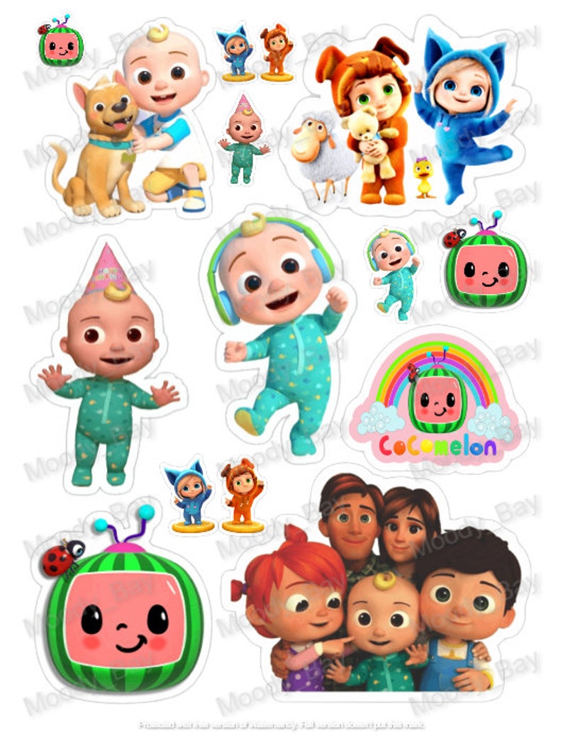 Cocomelon-Inspired Sticker Sheet