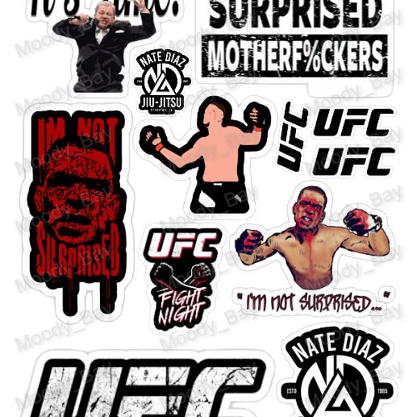 ufc nate diaz png digital download sticker sheet layout print to cut