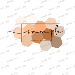 Geometric hexagon custom logo design simple elegant png svg file