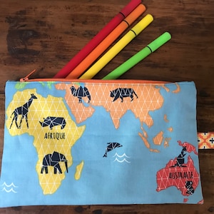 Trousse Enfant Zippée – Motifs Ludiques et Rangement Pratique