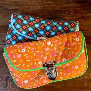 Mini pochette/ trousse fourre-tout fermoir cartable