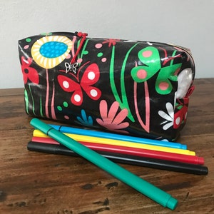 Waterproof Soft Pencil Case with Floral Pattern