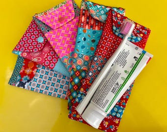 Waterproof and washable toothbrush and cutlery pouch