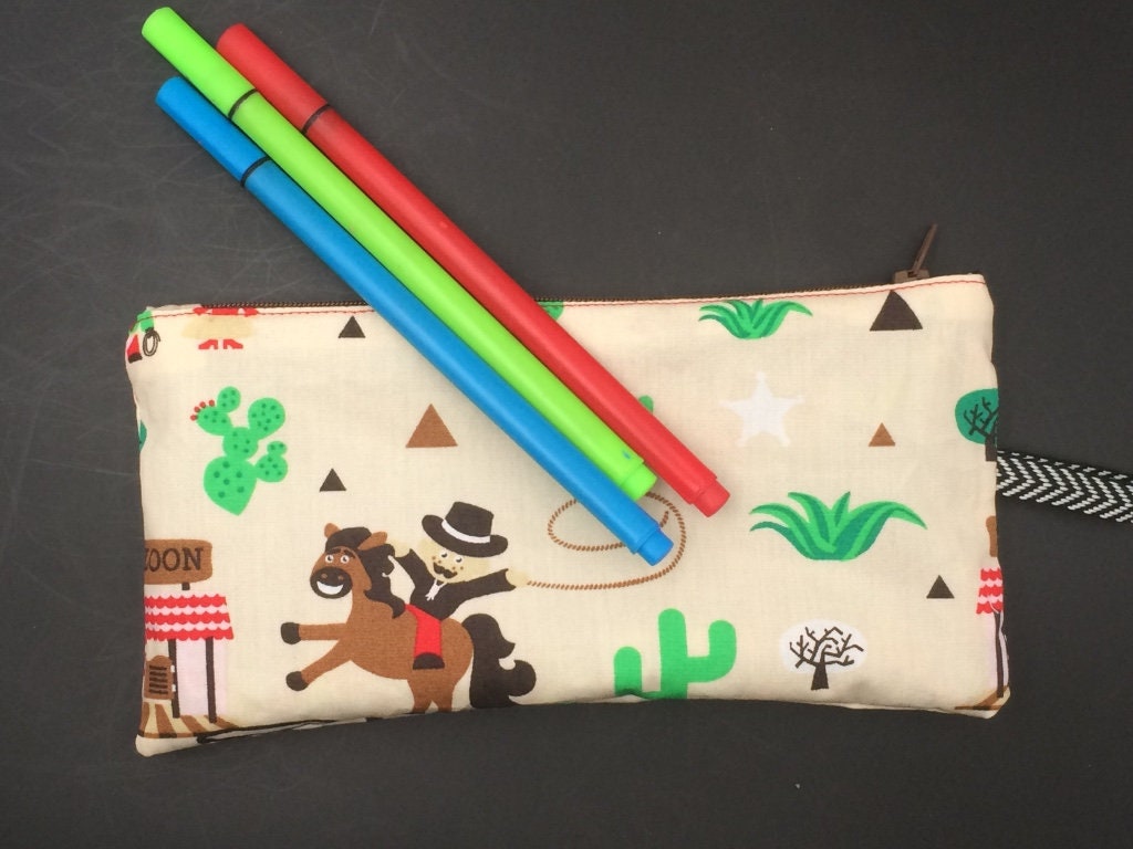 Trousse en Coton Motifs Cow Boy