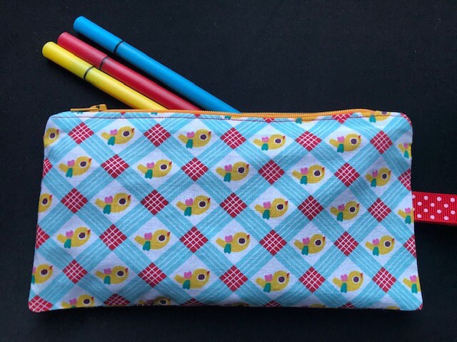 Trousse/Pochette Zipée Motifs Oiseaux