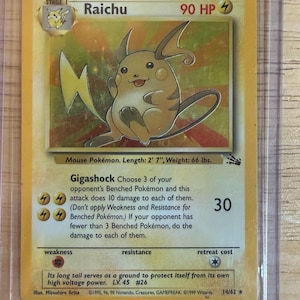 Raichu Gold Card - Etsy