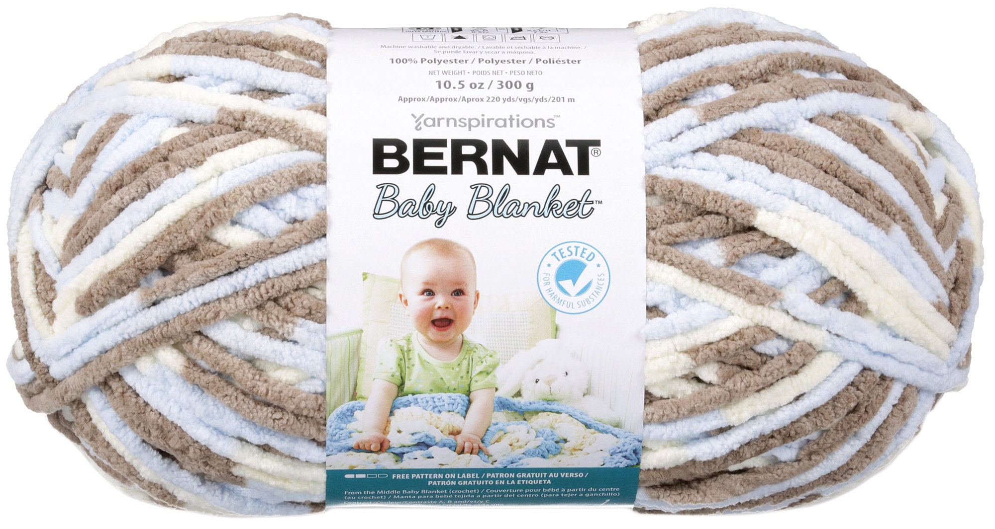 Bernat Baby Blanket Big Ball Yarn Jelly Beans