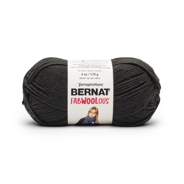 Spinrite Bernat Fabwoolous Yarn-Coal