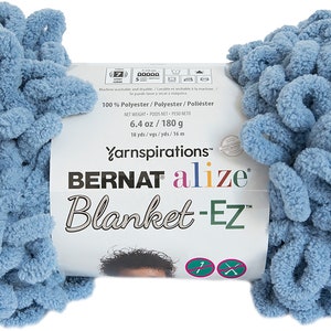Yarnspirations Bernat Alize Blanket-EZ Seaport Teals 6.4 oz.