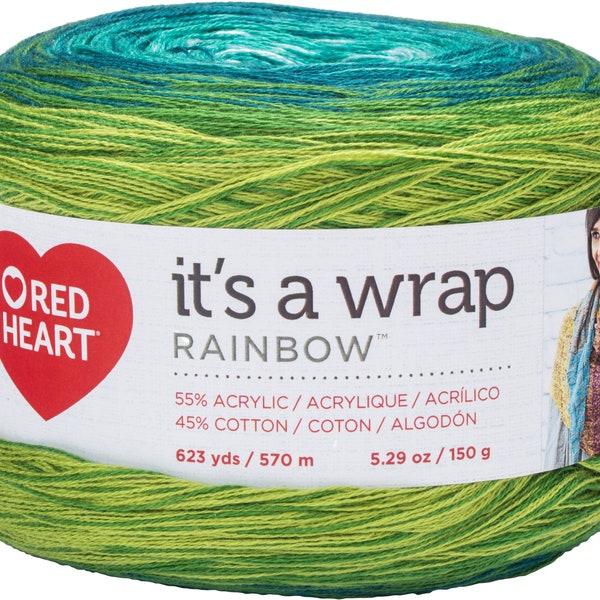 Red Heart It's A Wrap Rainbow Yarn-Seaglass