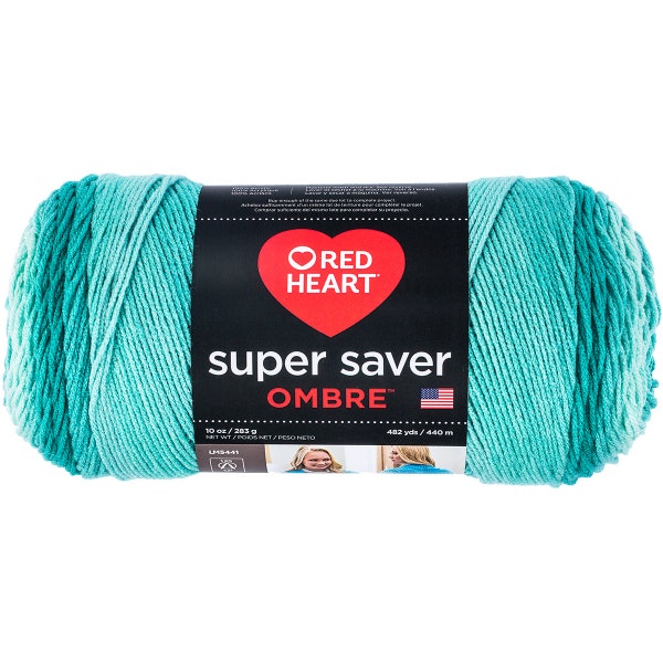 Red Heart Super Saver Ombre Yarn-Spearmint