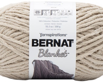 Bernat® Blanket Big™ Yarn, 32 Yards, Taupe Gray 100%Polyester, Set