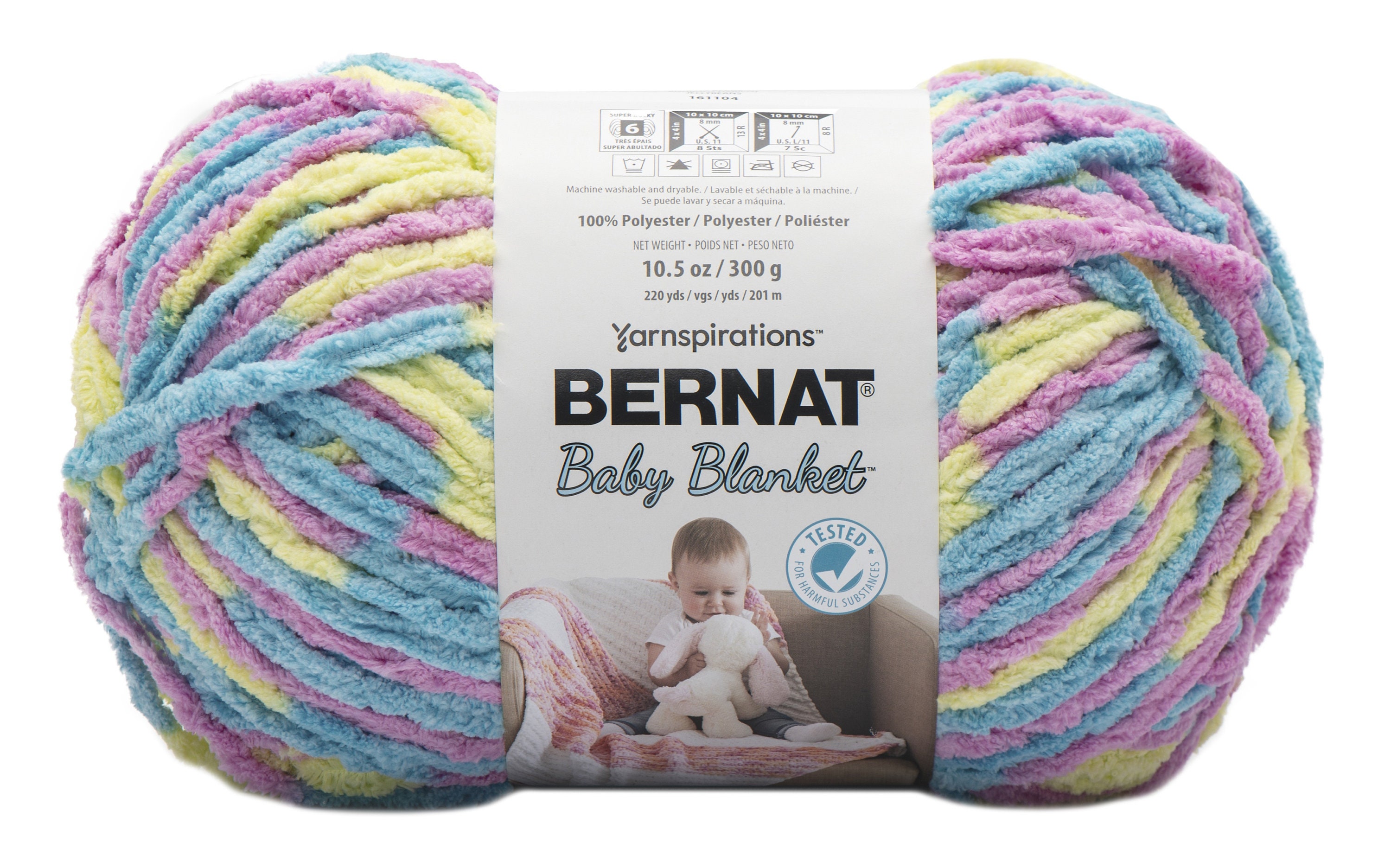 Spinrite Baby Blanket Big Ball Yarn, Little Royales