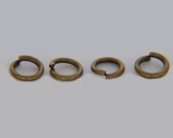 Sachet de 200 (21,53g) anneaux de jonction ouvert couleur bronze 6x1mm - Livraison gratuite