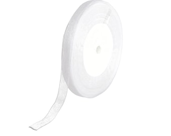 Rouleau de 45 mètres de ruban organza couleur blanc 10mm - décoration - mariage - livraison gratuite