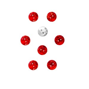 Lot De 7 Boutons Anciens En Jais Noir Facettés - Diamètre >11 Mm - Neuf Mais Ancien