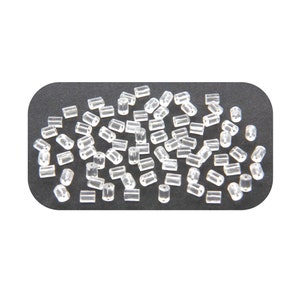 Bag of 200 (3.50g) 3mm tube-shaped plastic end clasps for earrings