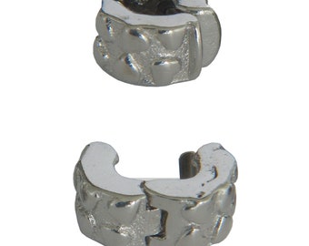 Bag of 2 charm beads silver metal bail rings for snake chain bracelet