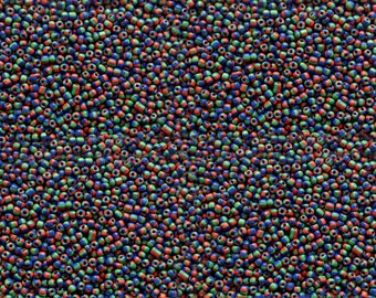 Sachet de 300 (21,50g) perle de rocaille tricolore bleu/rouge/vert 4 mm - livraison gratuite
