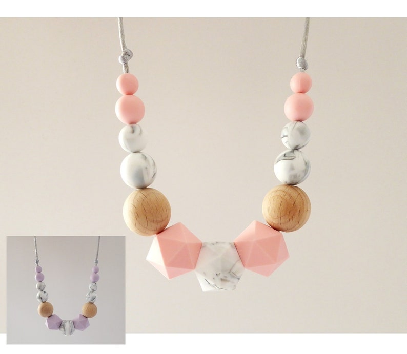 beaded teething necklace