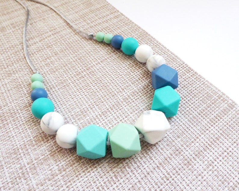 Silicone Teething Necklace Nursing Jewelry Teether Baby Chew Toy Gifts L