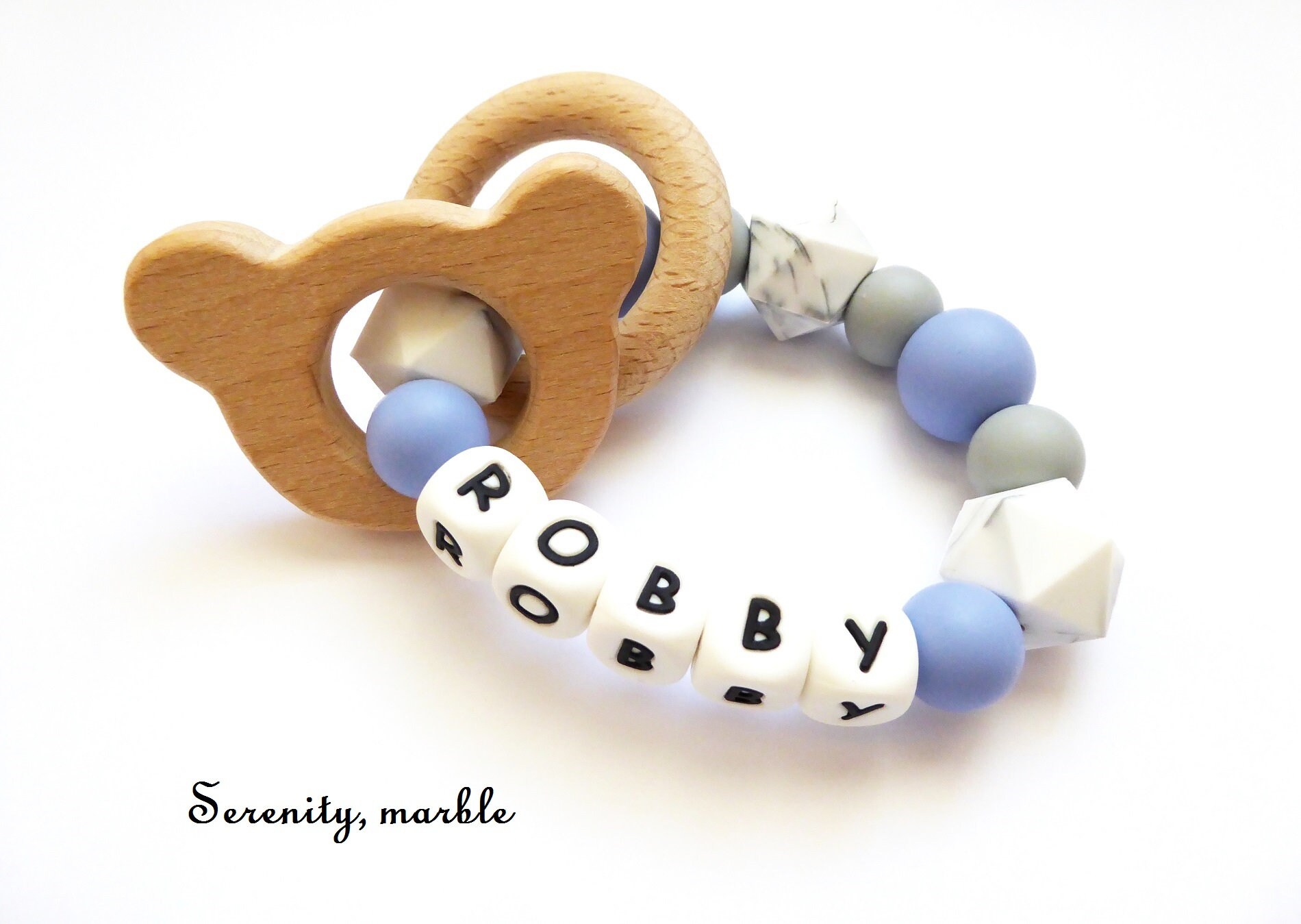 Personalised Teether Silicone Rattle Baby Rattle Name On Etsy