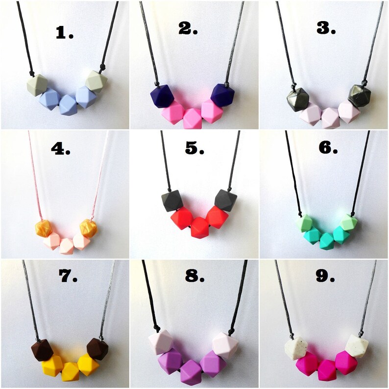 BABY Silicone Teething Nursing Breastfeeding Necklace chew chewable jewelry